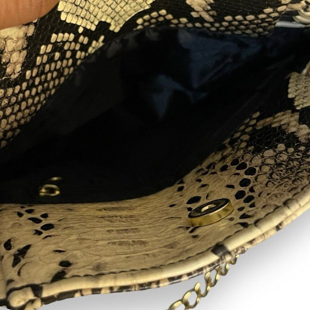 Steve Madden Faux Leather Python Snake Print Hand… - image 8